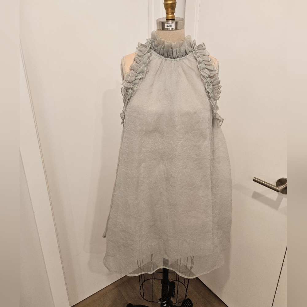 Sleeveless Ruffle Balloon Dress